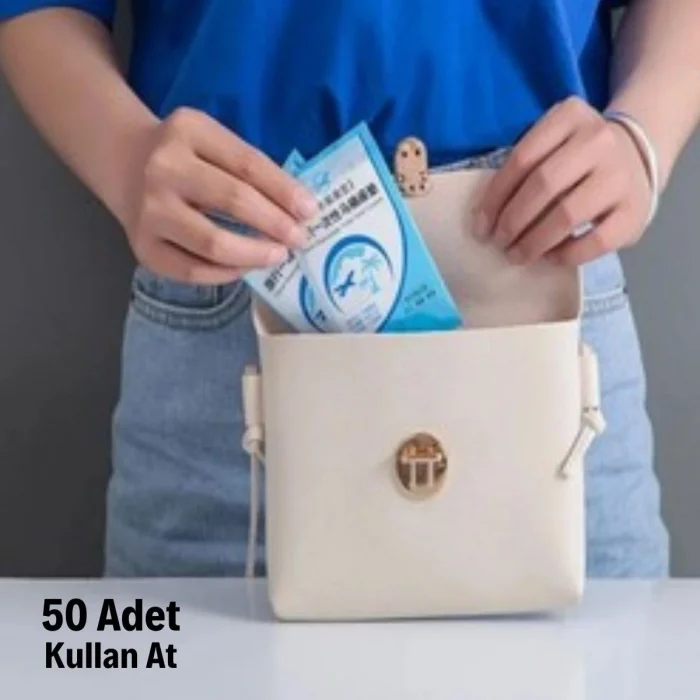 50 Adet Kullan At Pratik Kullanımlı Hijyenik Klozet Kapağı Poşeti