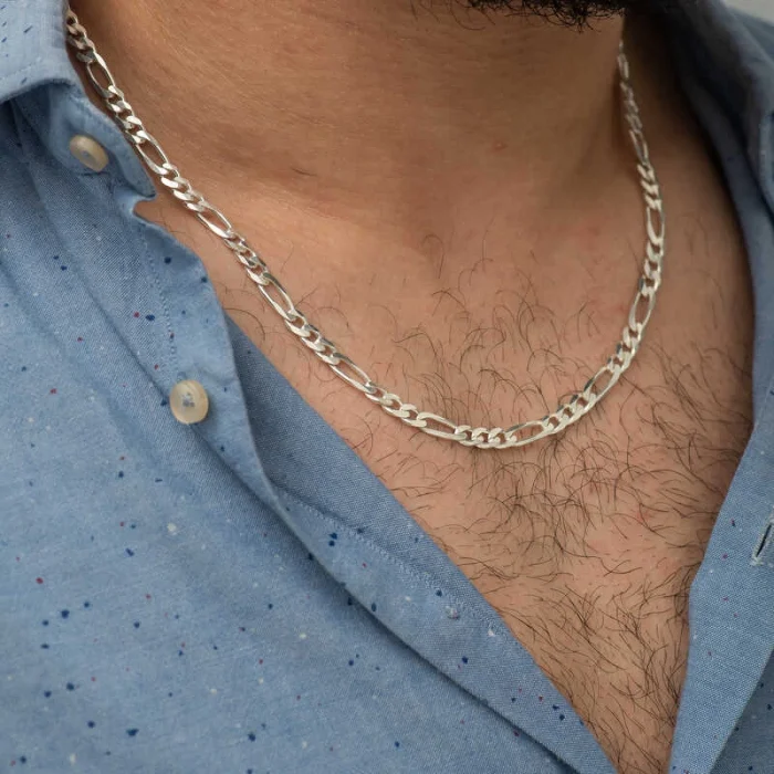 Luz&Pos 5.65 Mm Gümüş Figaro Zincir - 160 Mikron