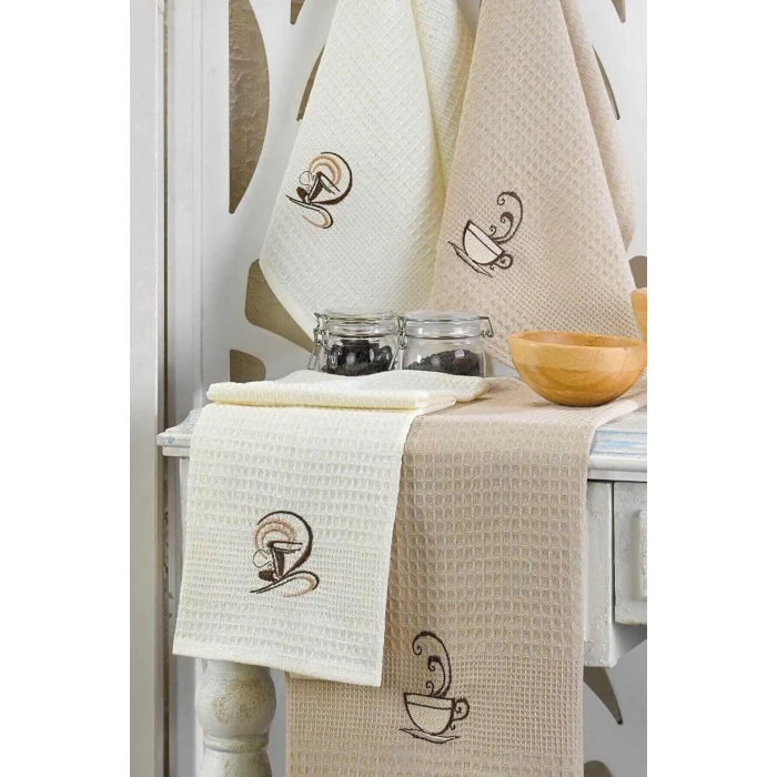 6 Parça Mutfak Kurulama Bezi 30 X 50 Cm Coffe