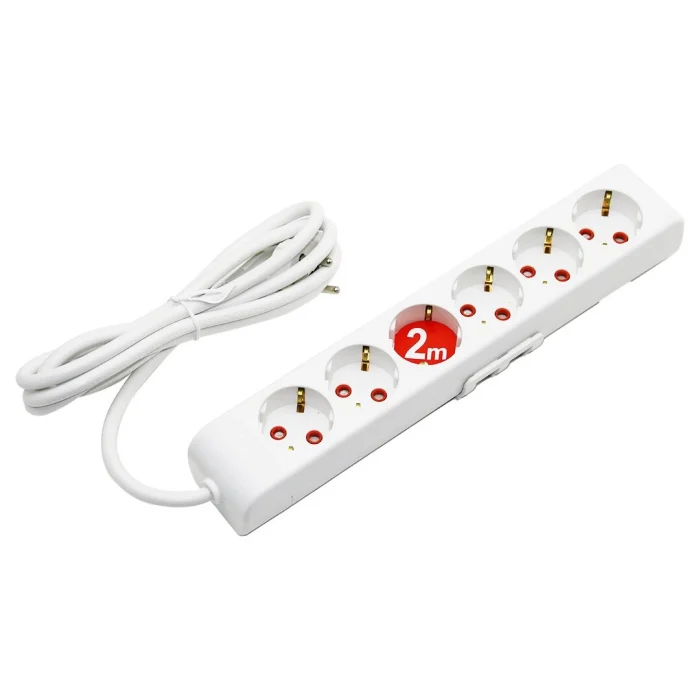 6lı - 2mt Uzatma Kablo - Topraklı Grup Priz