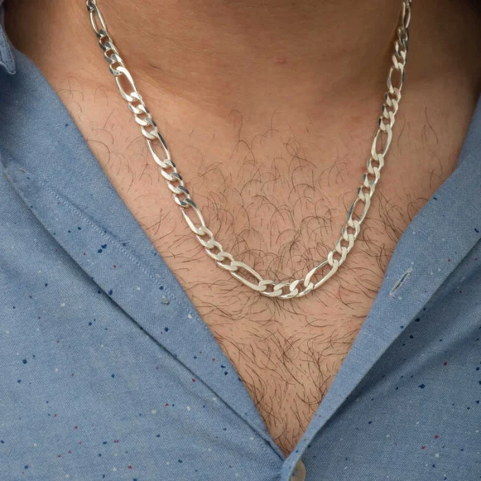 Luz&Pos 7.20 Mm Gümüş Figaro Zincir - 200 Mikron