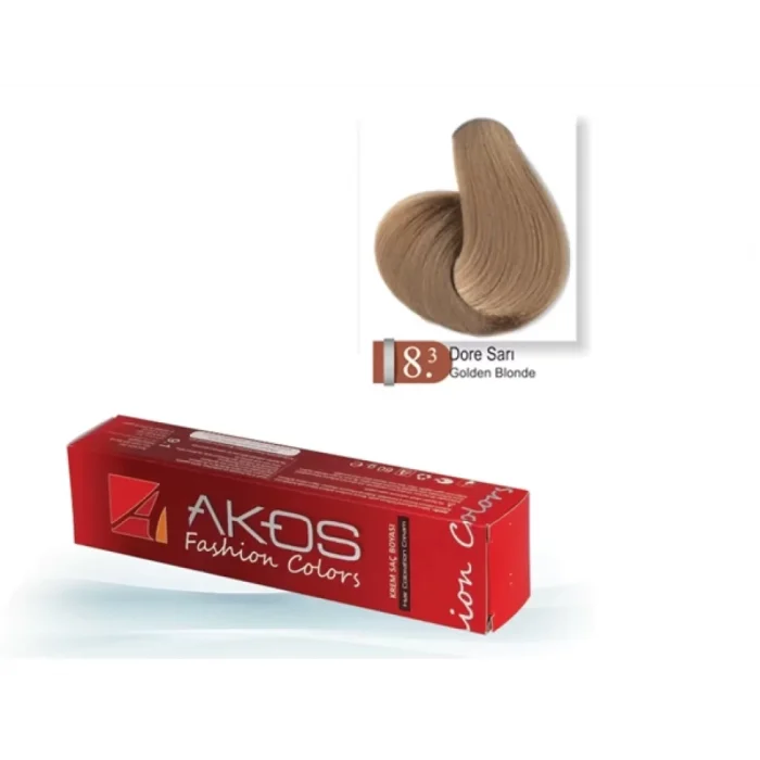 8.3 Akos Dore Sarı Renk Profesyonel Kalıcı  Tüp Saç Boyası 60Gr