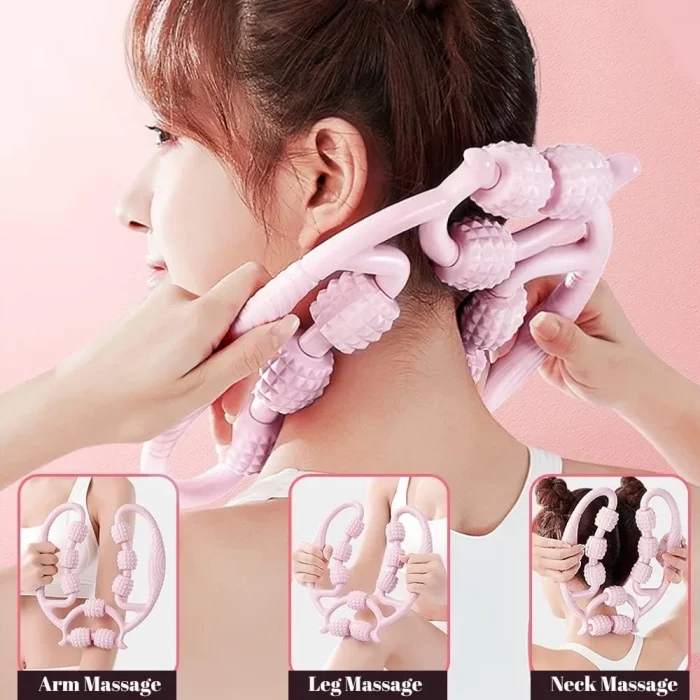 9 Tekerlekli Boyun Bacak Ayak Bel Masaj Aleti Çok Fonksiyonlu Manuel