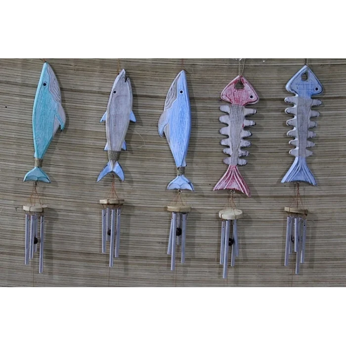 Ahşap Balıklı Metal Çan No:5