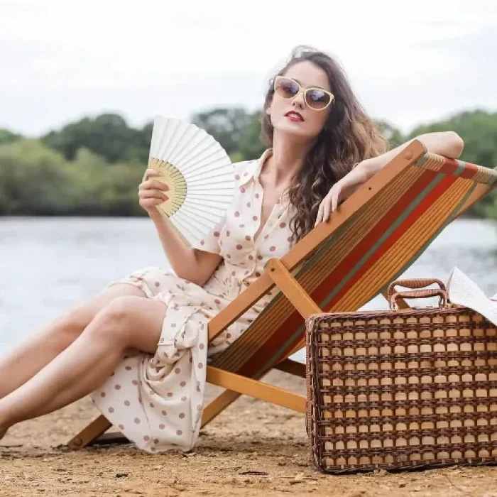 Ahşap Beyaz Kağıt Yelpaze