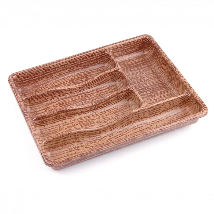 Ahşap Renk - 5 Bölmeli Çekmece İçi Kaşıklık 36x29cm