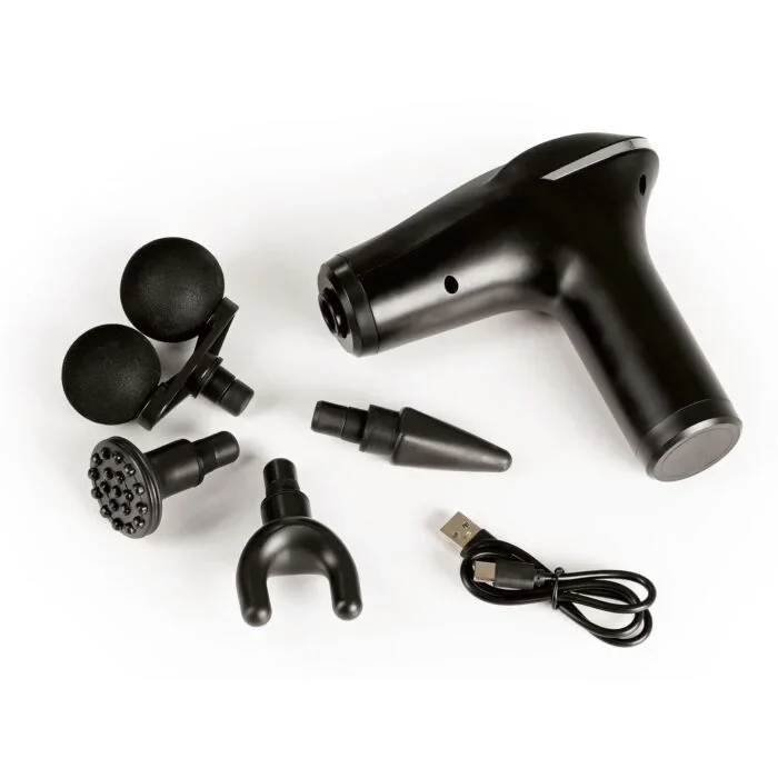 Akıllı Çipli Titreşimli Masaj Tabancası – 6 Hız Ayarlı, 4 Başlıklı, 3200 Rpm Güçlü Motor, Sessiz Taşınabilir Masaj Aleti