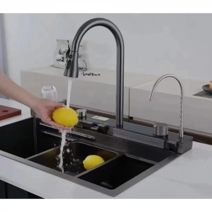 Akıllı Dijital LED Göstergeli Şelale Eviye Seti