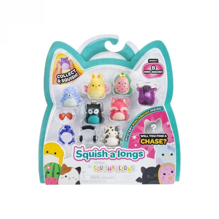 AL0021 Squish-a-longs 8 Figür + Yüzük Set Asorti Seri 2