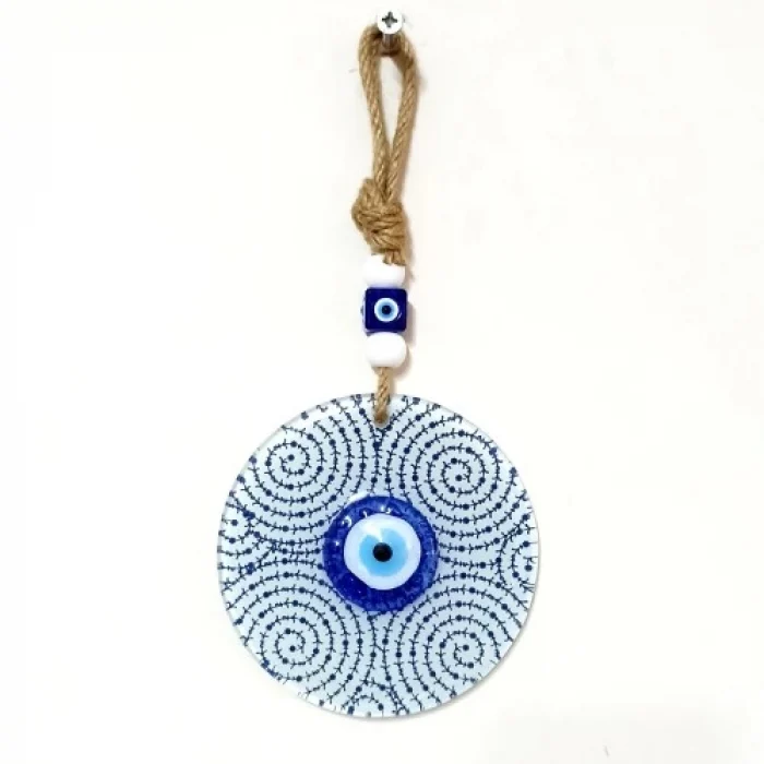 Altın Boynuz Modeli Nazar Füzyon Cam Duvar Dekoru