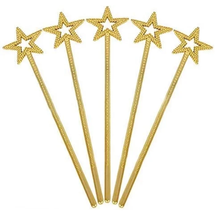 Altın Renk Yıldız Peri Asası Peri Değneği 34 Cm 1 Adet
