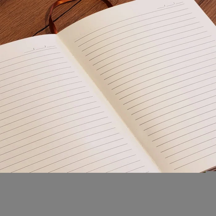 Altın Şeritli Yeşil Deri Not Defteri