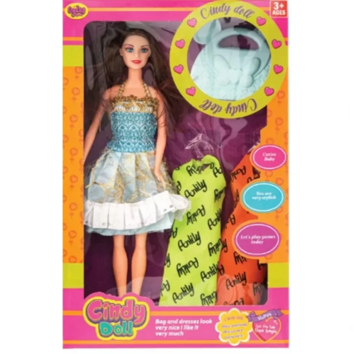 Anlily Çantalı Yedek Elbiseli Bebek 2281