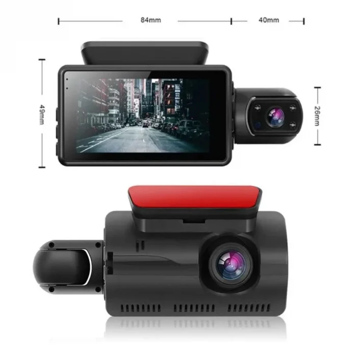 Araç İçi &amp; Dışı Çift Lensli Wifi Kamera – 1080p Hd,gece Görüşlü, G-sensörlü Dvr Dashcam