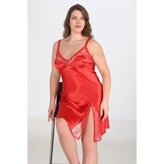 Büyük Beden Kırmızı Gecelik 2102