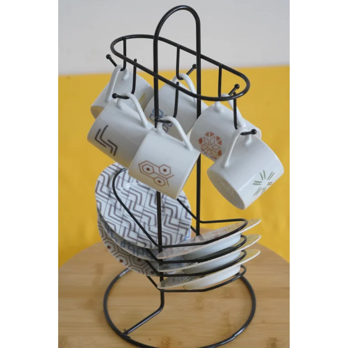 Askılı Uzun Fincan Standı, Fincan Askılığı, Fincan Takımı Standı