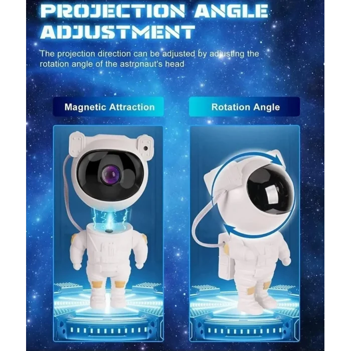 Astronot, Galaksi, Projektör, Uzaktan Kumandalı, Gece Lambası Bwr-47