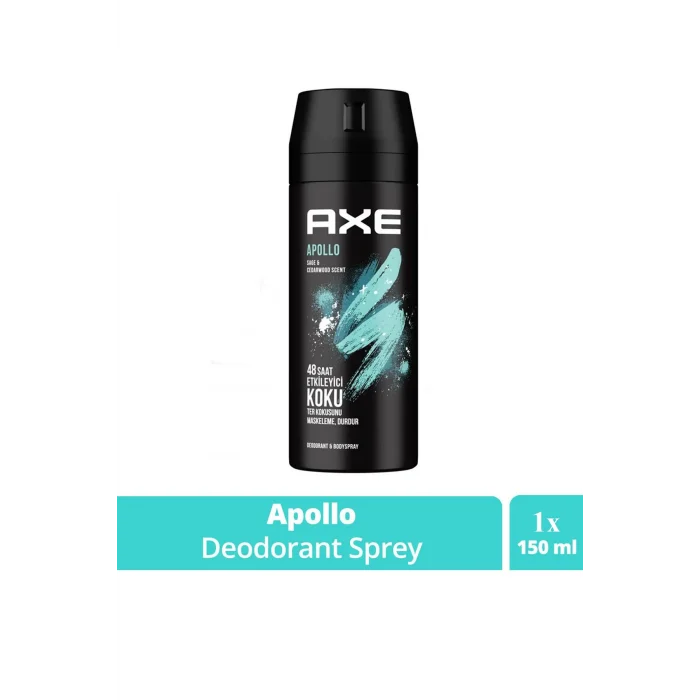Axe Erkek Sprey Deodorant Apollo 48 Saat Etkileyici Koku Vücut Spreyi 150 ml