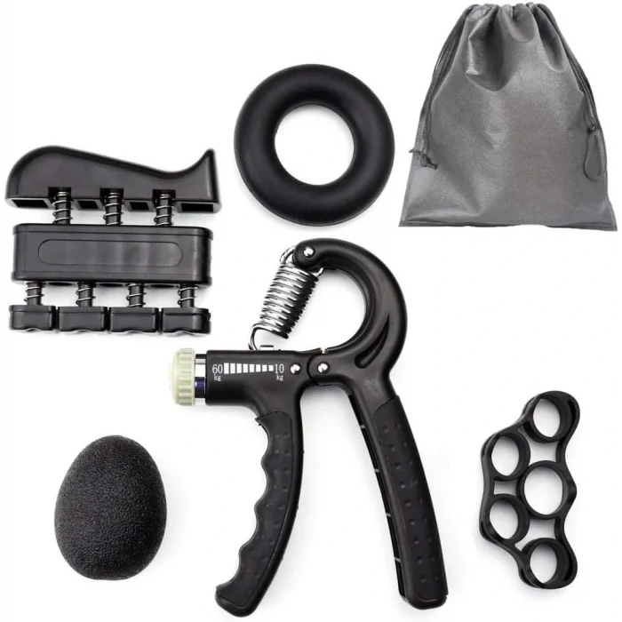 Ayarlanabilir Dirençli El Egzersiz Yayı Seti 5-60kg Kaymaz Tutamak Ve Sayaçlı