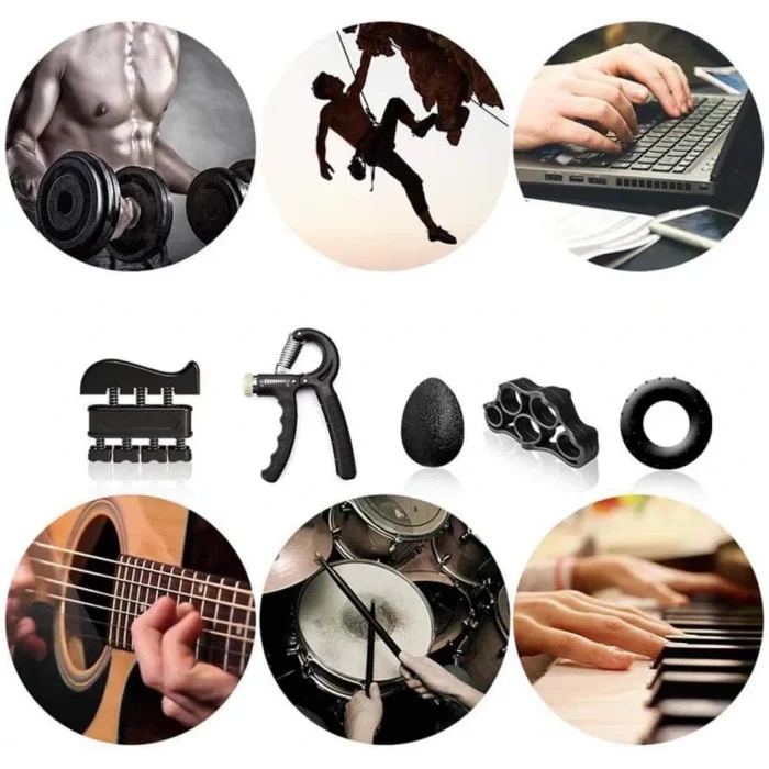 Ayarlanabilir Dirençli El Egzersiz Yayı Seti 5-60kg Kaymaz Tutamak Ve Sayaçlı