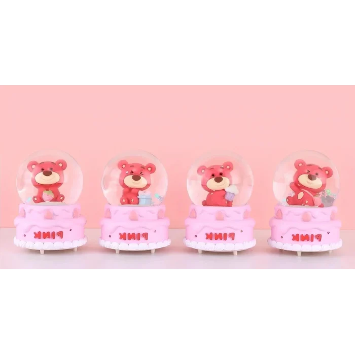 Ayıcıklı Işıklı Kar Küresi 7 Cm