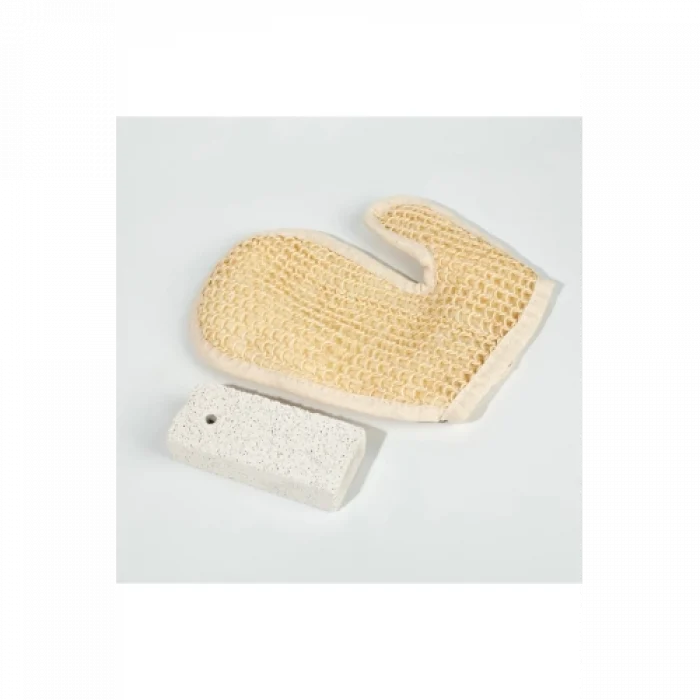 Banyo Lifi Kesesi Sisal Eldiven Eksfoliye Edici ve Topuk Ponza Taşı