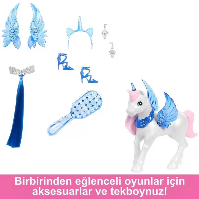 Barbie Mavi Saçlı Prenses Bebek
