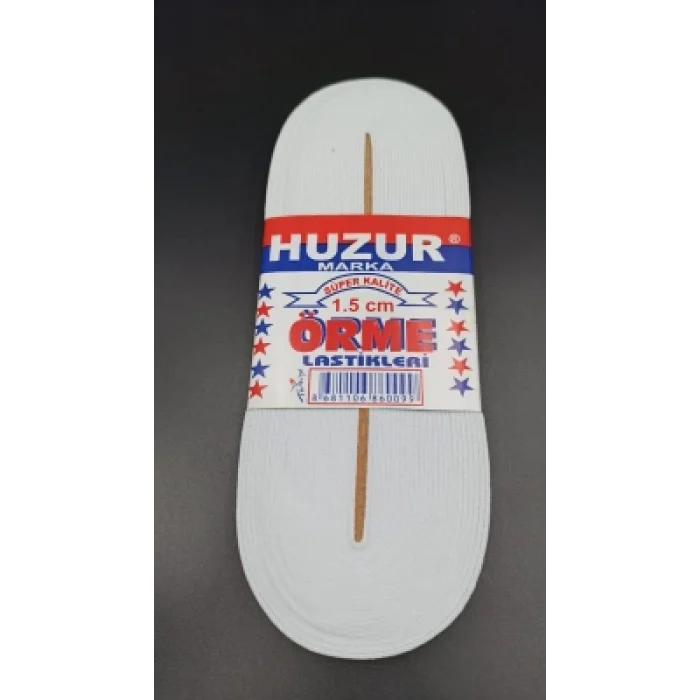 Beyaz - 1.5cm Paça Lastik Yassı Gniş 10mt.