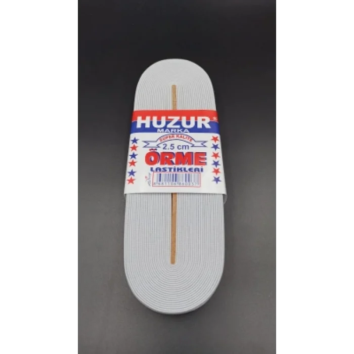 Beyaz - 2.5cm Paça Lastik Geniş 10mt.
