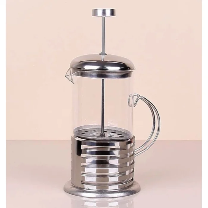 Çelik Kulplu Cam French Press - 350 ml