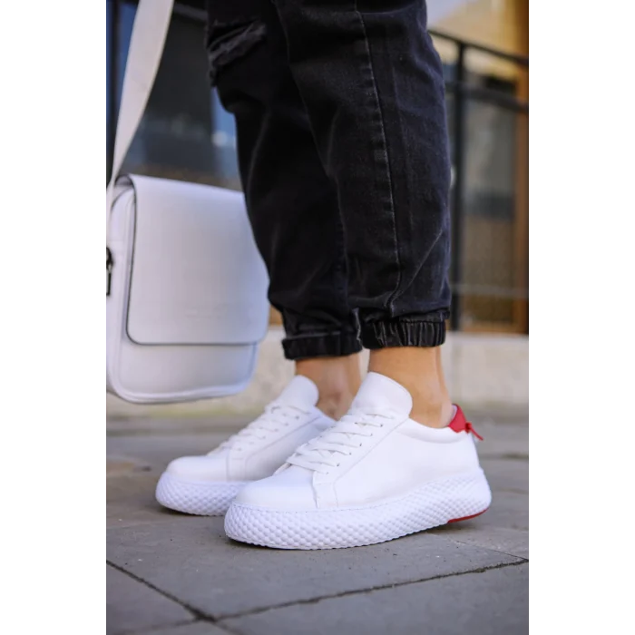 CH107 - CBT Felibord Erkek Ayakkabı BEYAZ/KIRMIZI