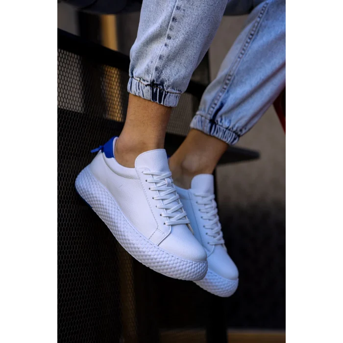 CH107 - CBT Felibord Erkek Ayakkabı BEYAZ / SAX MAVI