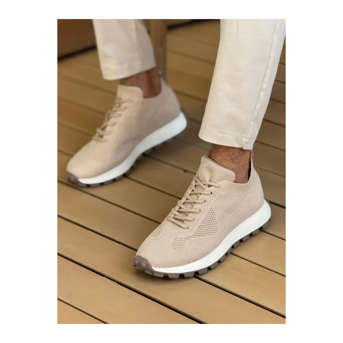 CH2409 - Triko Erkek Ayakkabı BEJ