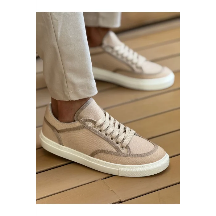 CH2505 - Keten Erkek Ayakkabı BEJ/BEJ