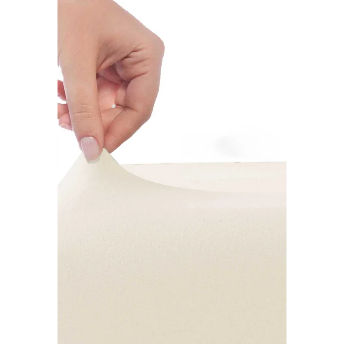 Çift Kişilik Düz Penye  %100 Pamuklu Lastikli Çarşaf 180X200 Newsheet Ekru