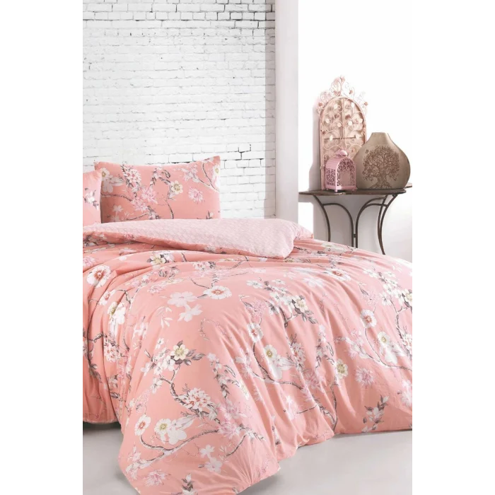 Çift Kişilik Nevresim Takımı Pamuklu Çiçek Harmanı