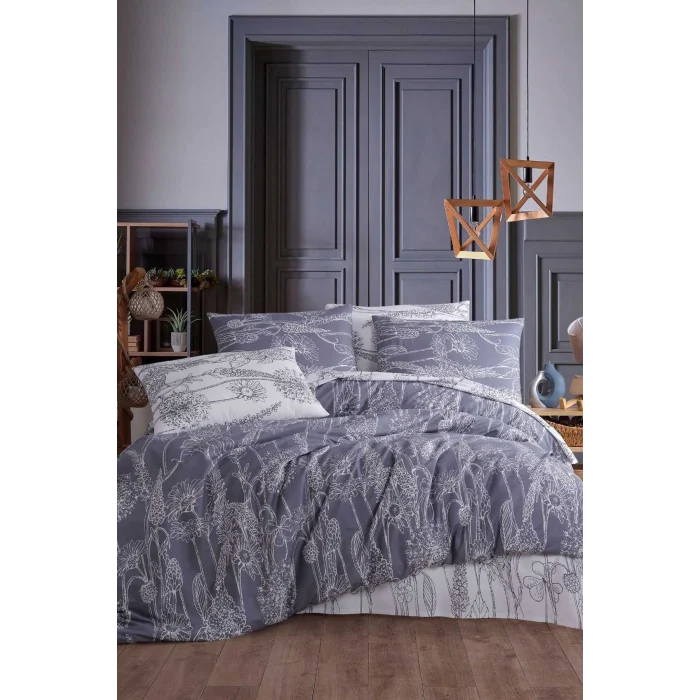 Çift Kişilik Nevresim Takımı Pamuklu Gece Bahçesi