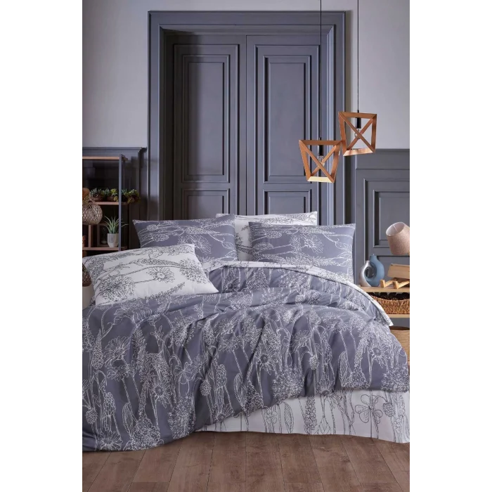 Çift Kişilik Nevresim Takımı Pamuklu Gece Bahçesi