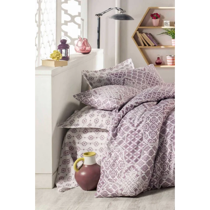 Çift Kişilik Ranforce Nevresim Takımı &#37;100 Pamuklu Zarafet