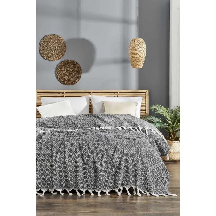 Çift Kişilik Yatak Pikesi Deniz Antrasit 200 x 230 Cm