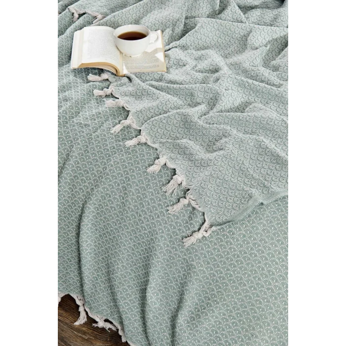 Çift Kişilik Yatak Pikesi Deniz Yeşil 200 x 230 Cm