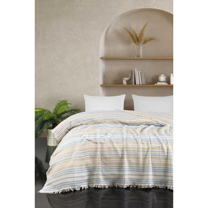 Çift Kişilik Yatak Pikesi Güneş Bej 200 x 230 Cm