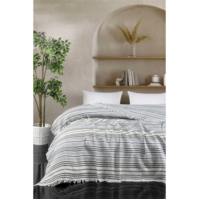 Çift Kişilik Yatak Pikesi Güneş Haki 200 x 230 Cm