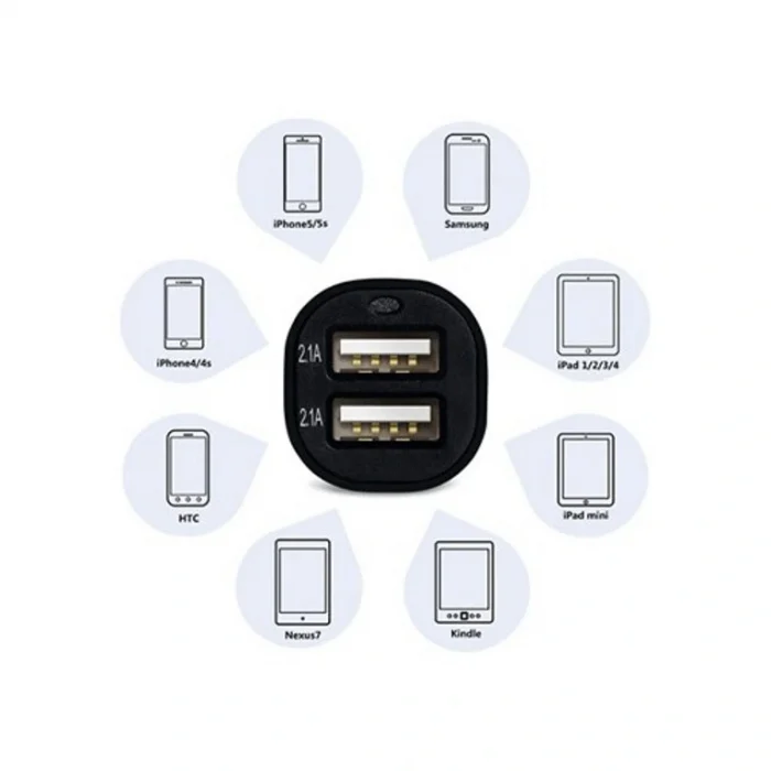 Çift Usb Girişli 2.1 Amp Araç Çakmak Soketi