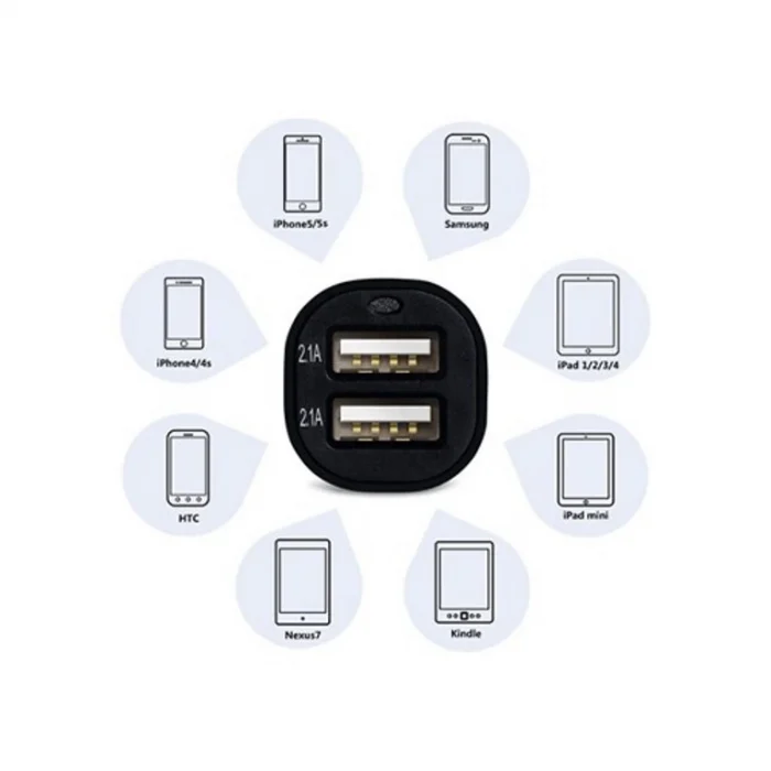 Çift Usb Girişli 2.1 Amp Araç Çakmak Soketi