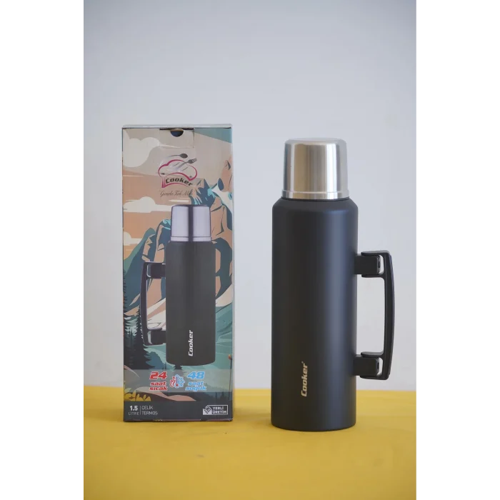 Cooker 1.5 Litre Kulplu Çelik Termos