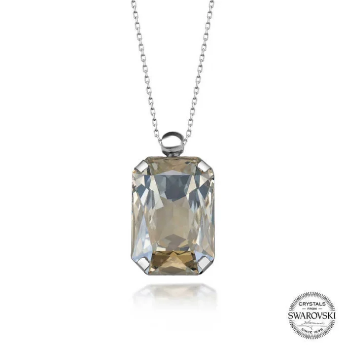 Luz&Pos Crystal Taşlı Gümüş Kadın Kolye