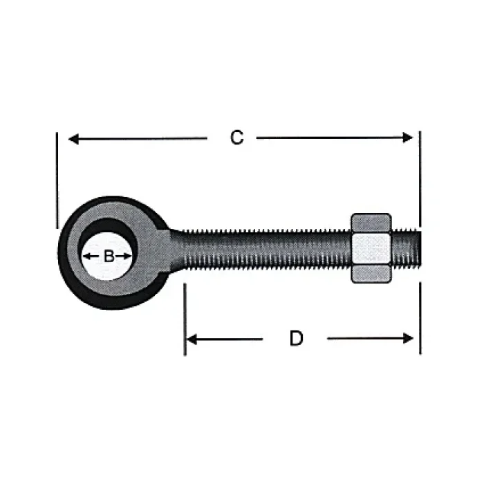Delikli, Gözlü Civata M10 - 50 Adet