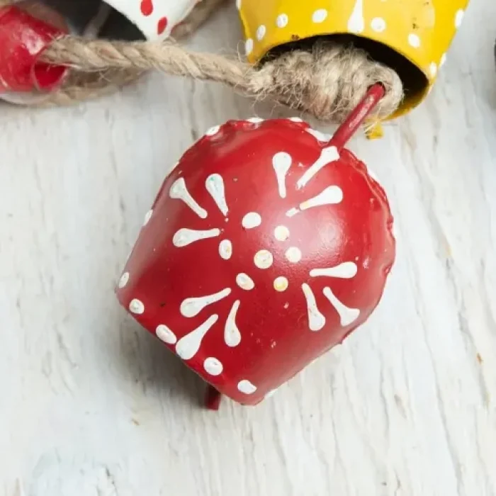 Desenli 4lü Çan Süs Seti