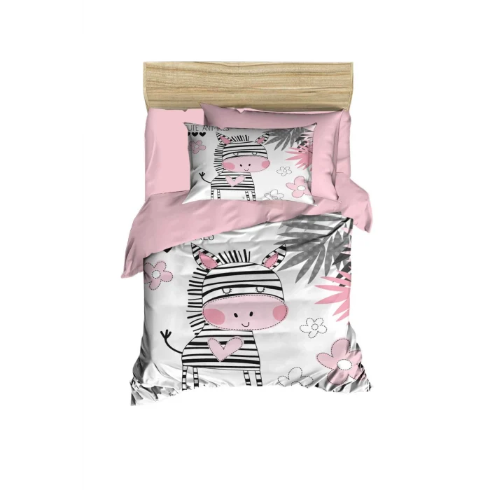 Dijital Baskılı 3d Pamuklu Yenidoğan Bebek Nevresim Takımı Baby Zebra